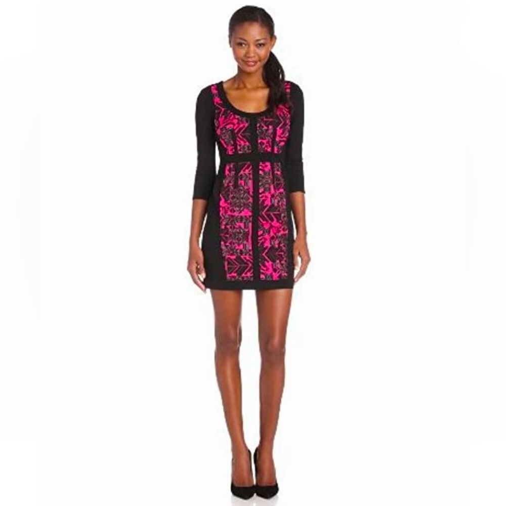 Plenty by Tracy Reese Geometric Ponte Sheath Mini Dress